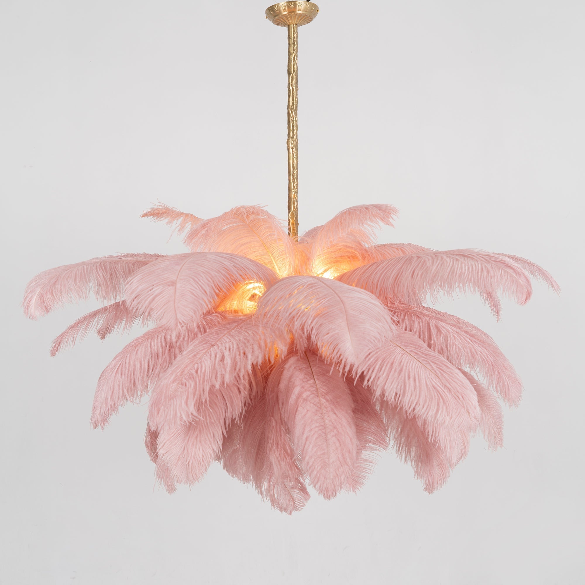 Ostrich Feather Pendant Lamp