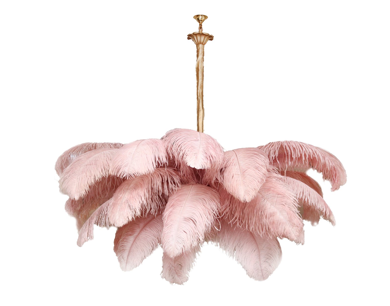 Ostrich Feather Pendant Lamp