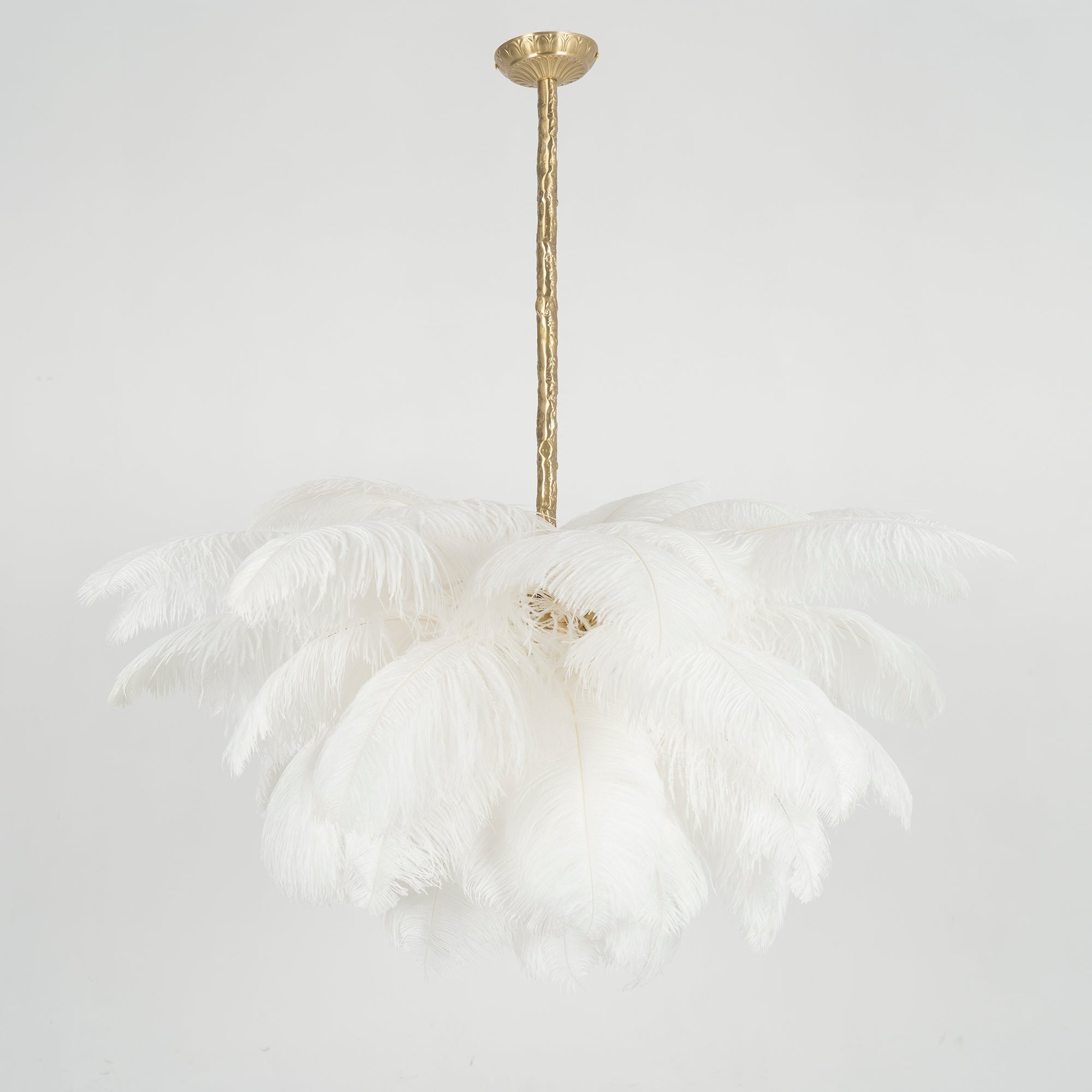 Ostrich Feather Pendant Lamp