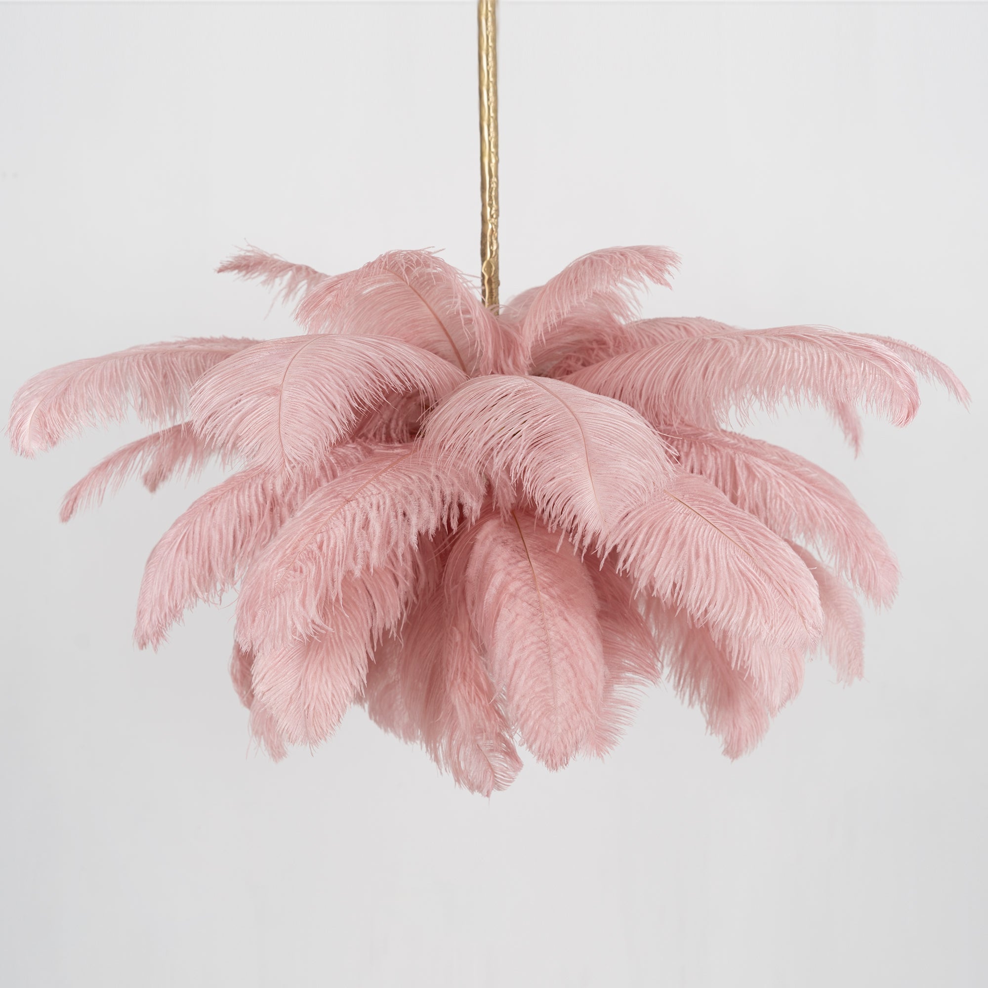 Ostrich Feather Pendant Lamp
