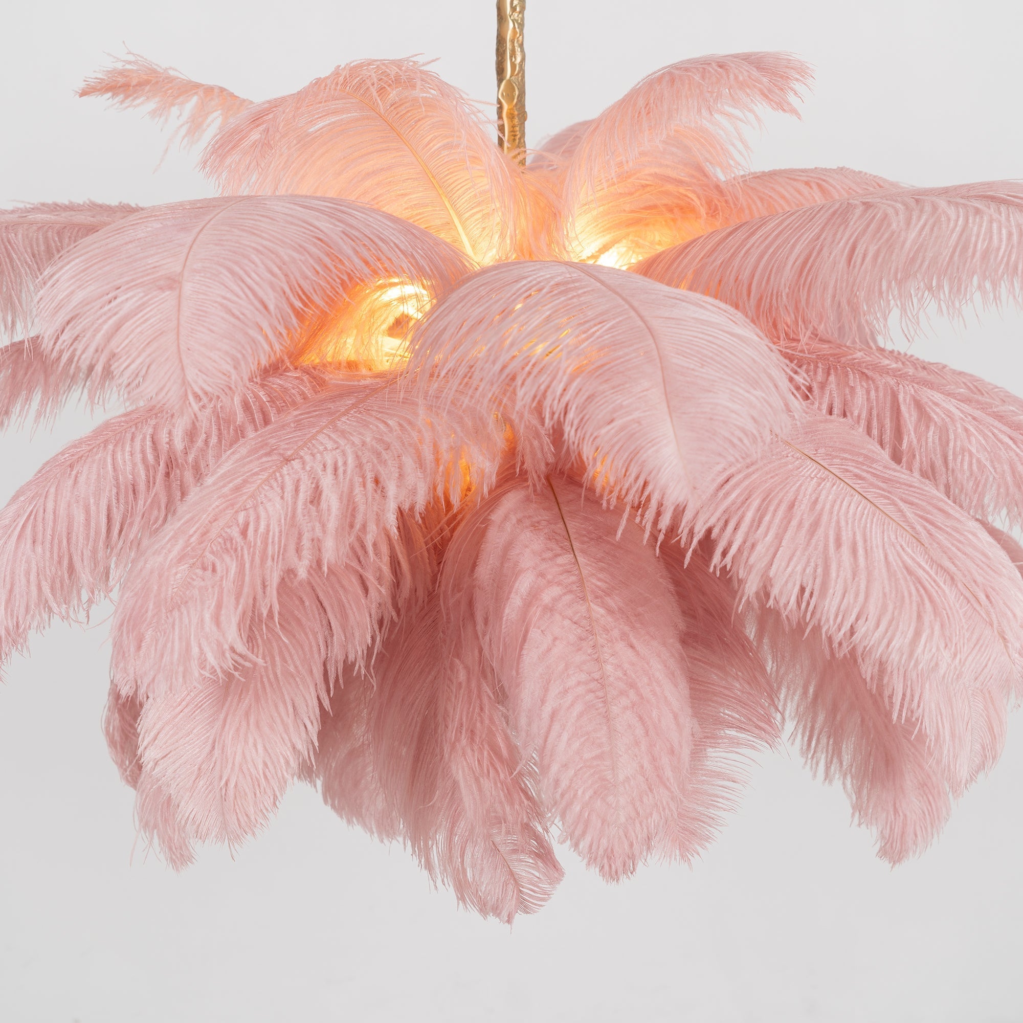 Ostrich Feather Pendant Lamp