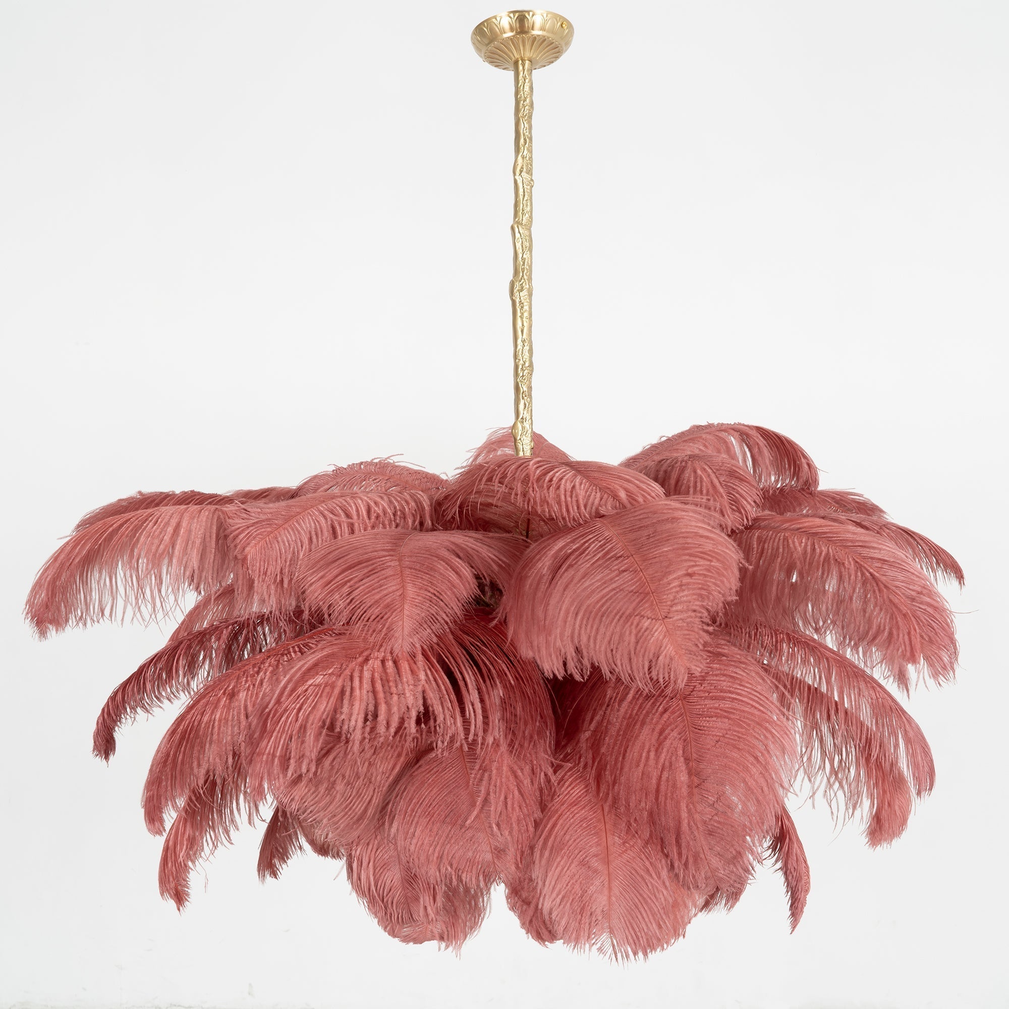Ostrich Feather Pendant Lamp