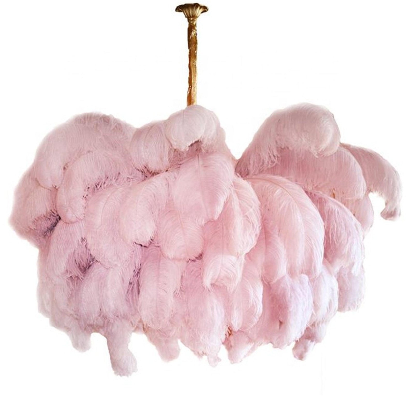 Ostrich Feather Pendant Lamp