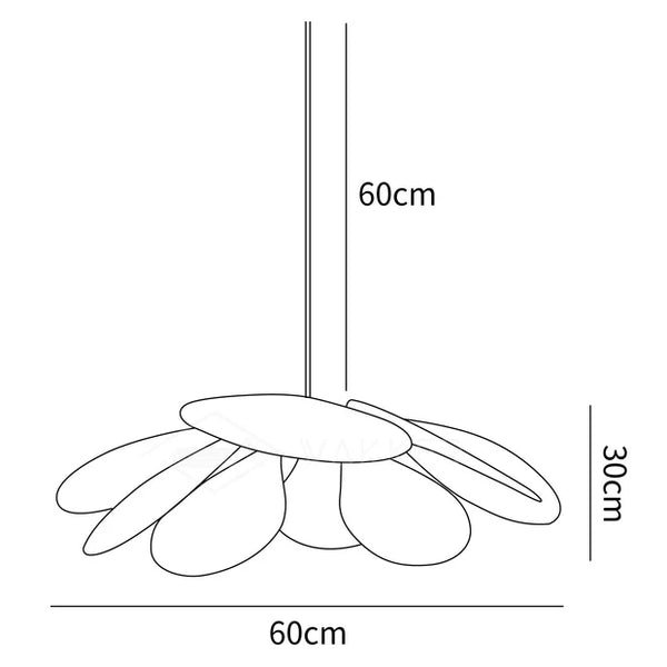 MINIHOUZZ Petal Pendant Lamp Dimensions