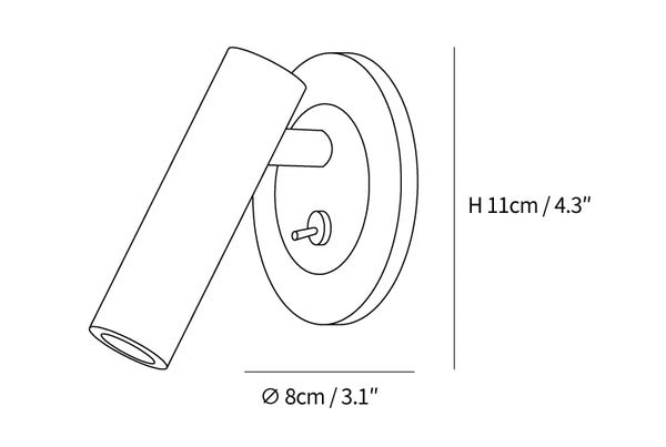 Enna LED Wall Sconce Dimensions