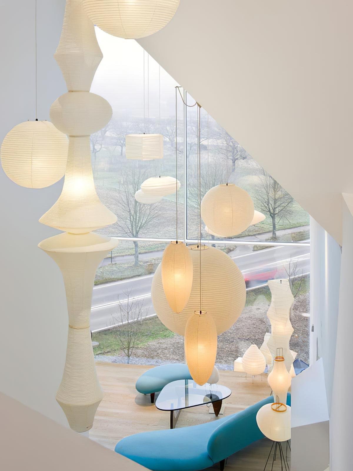 Rice Paper E Pendant Light