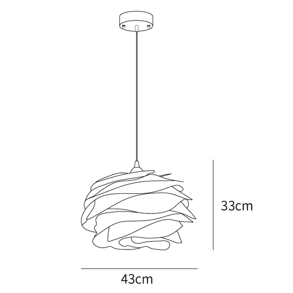 Rose Floral Pendant Light Dimensions