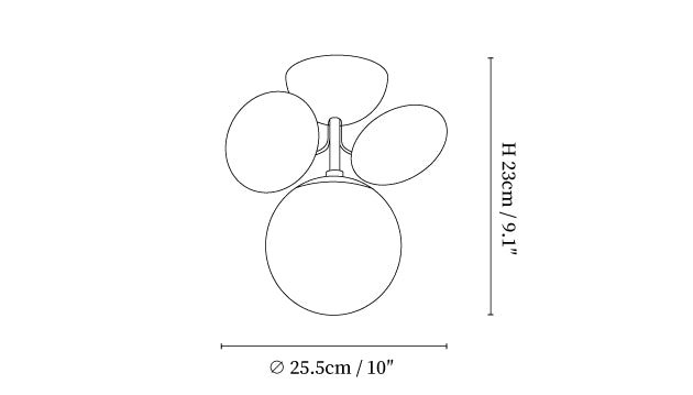 Round Macaron Ceiling Lamp 1 Head