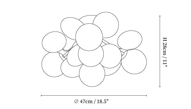 Round Macaron Ceiling Lamp 4 Heads