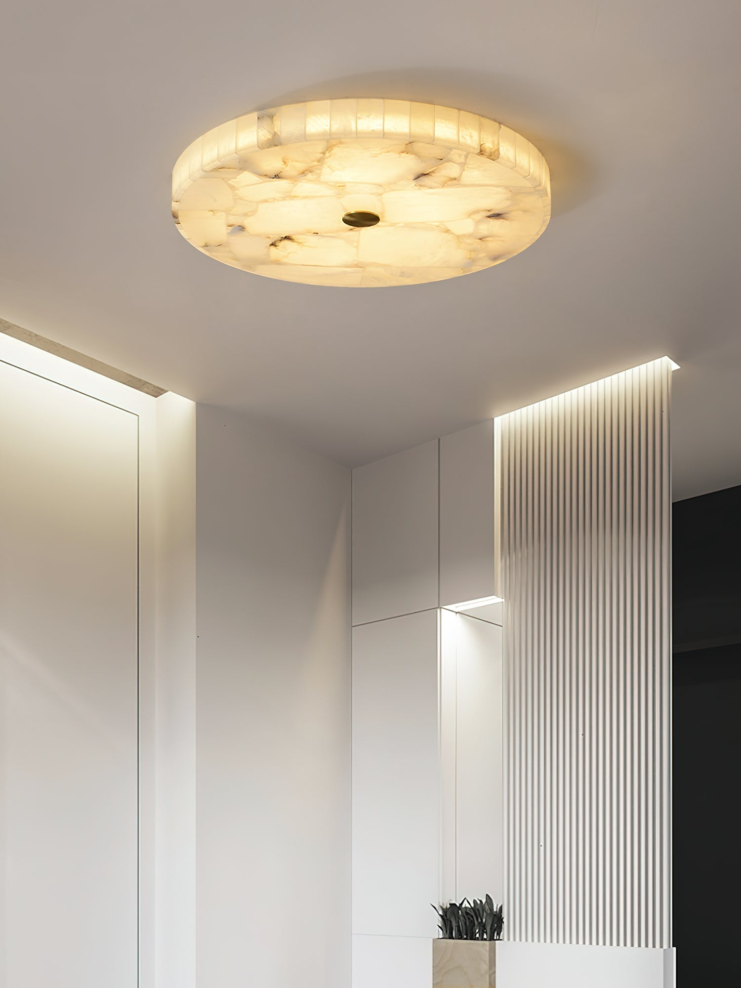 round-mosaic-alabaster-ceiling-lamp