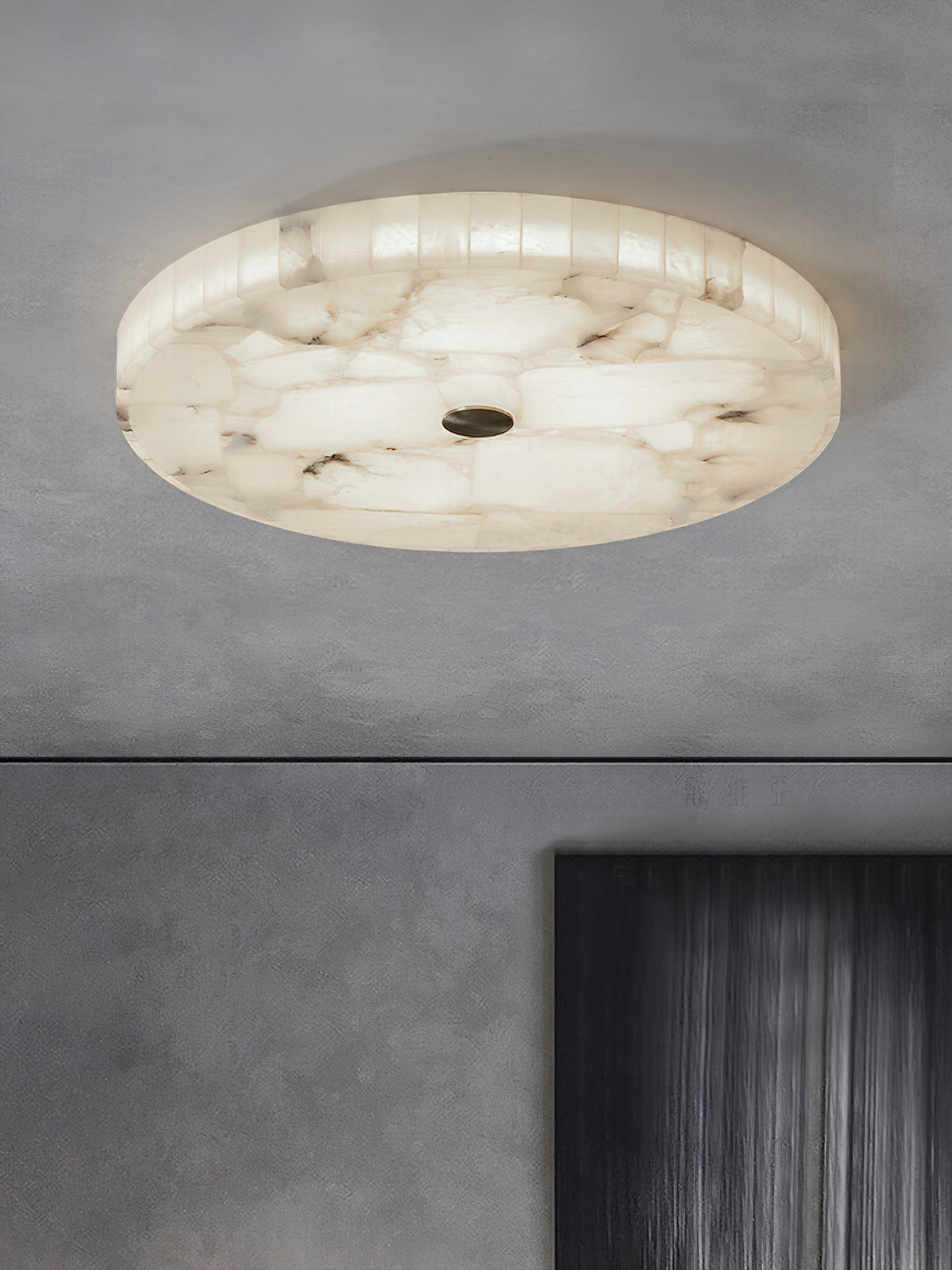 round-mosaic-alabaster-ceiling-lamp