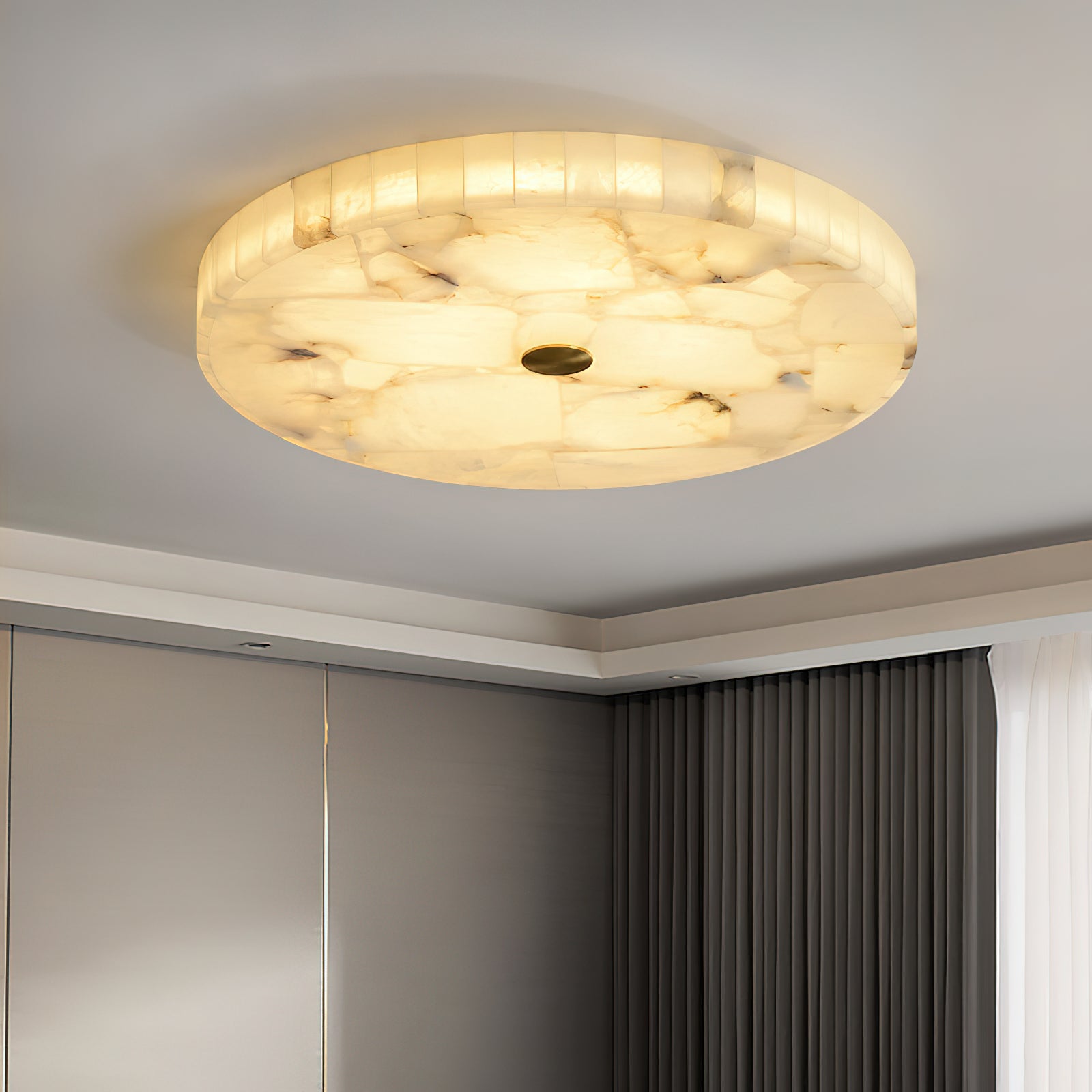 round-mosaic-alabaster-ceiling-lamp