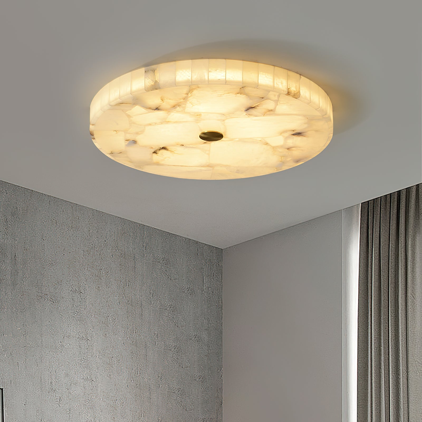 round-mosaic-alabaster-ceiling-lamp