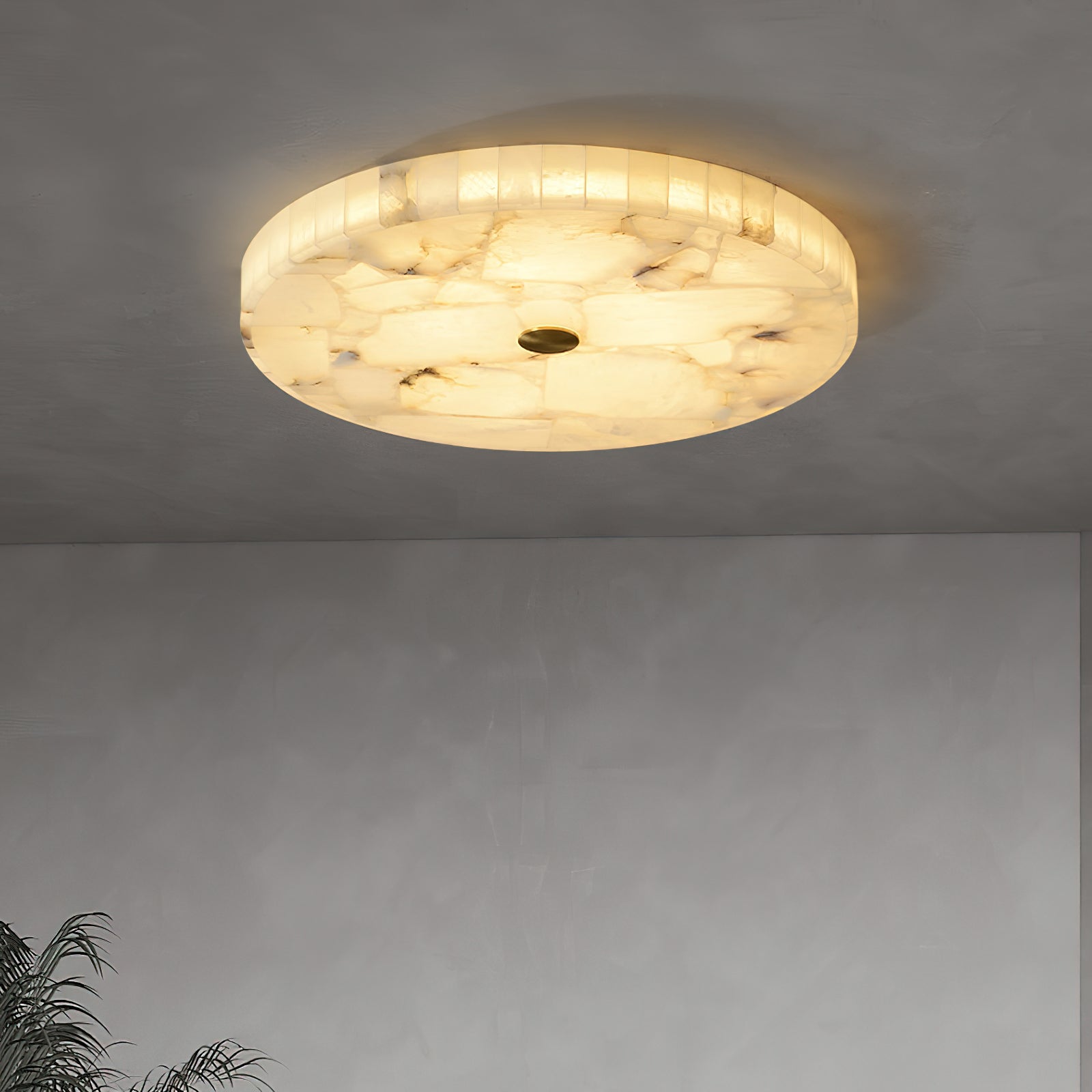 round-mosaic-alabaster-ceiling-lamp