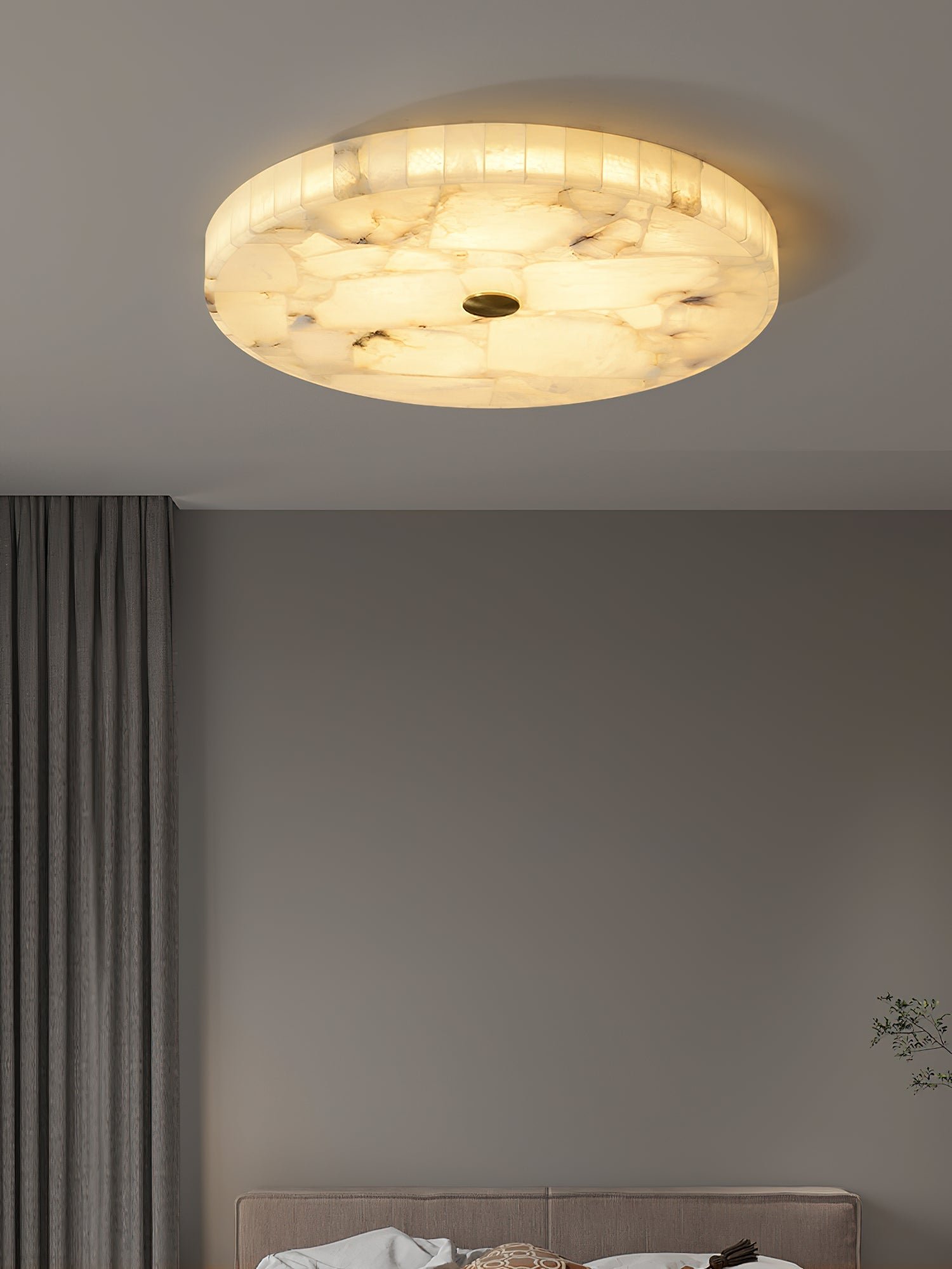 round-mosaic-alabaster-ceiling-lamp