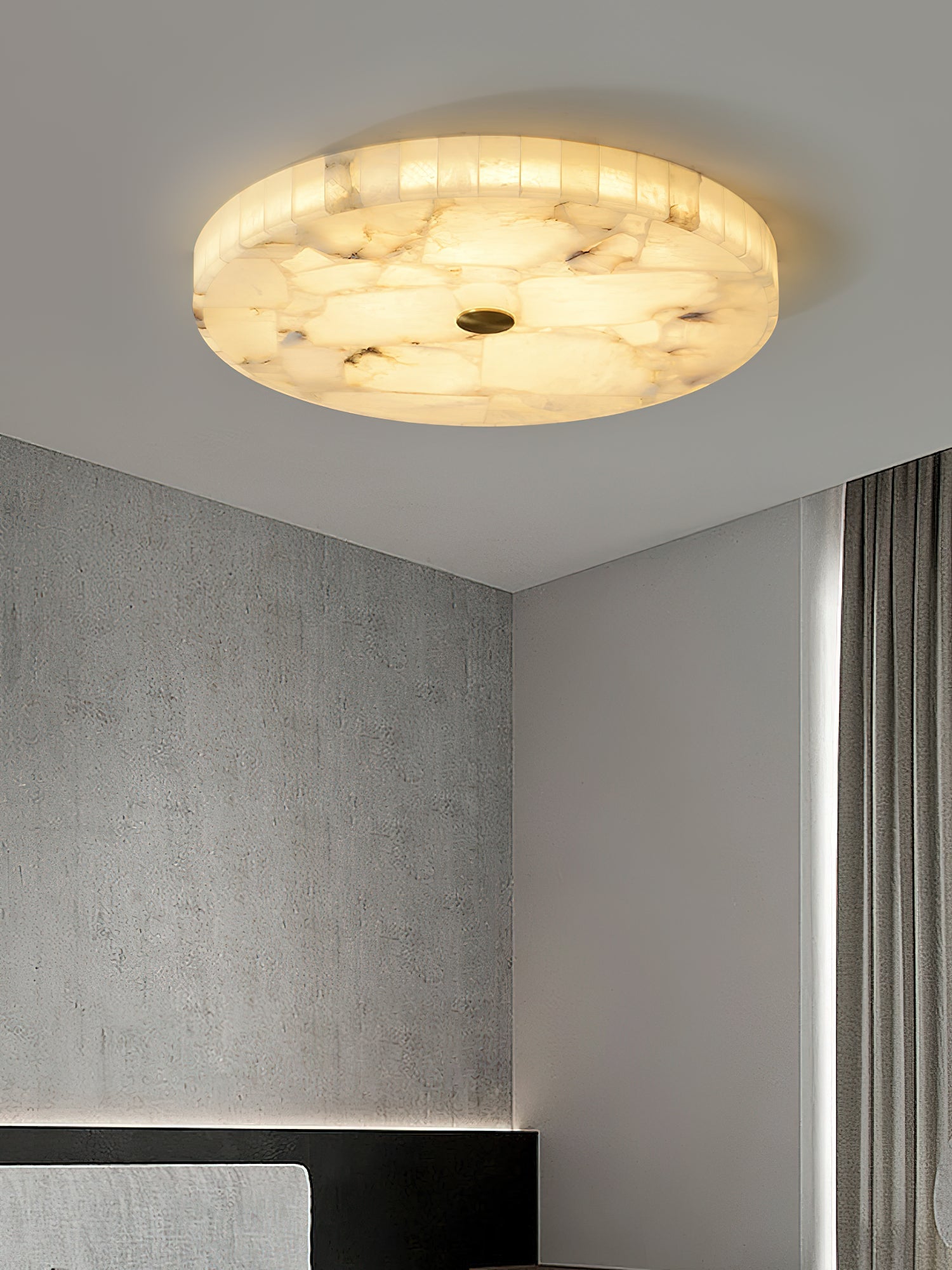 round-mosaic-alabaster-ceiling-lamp
