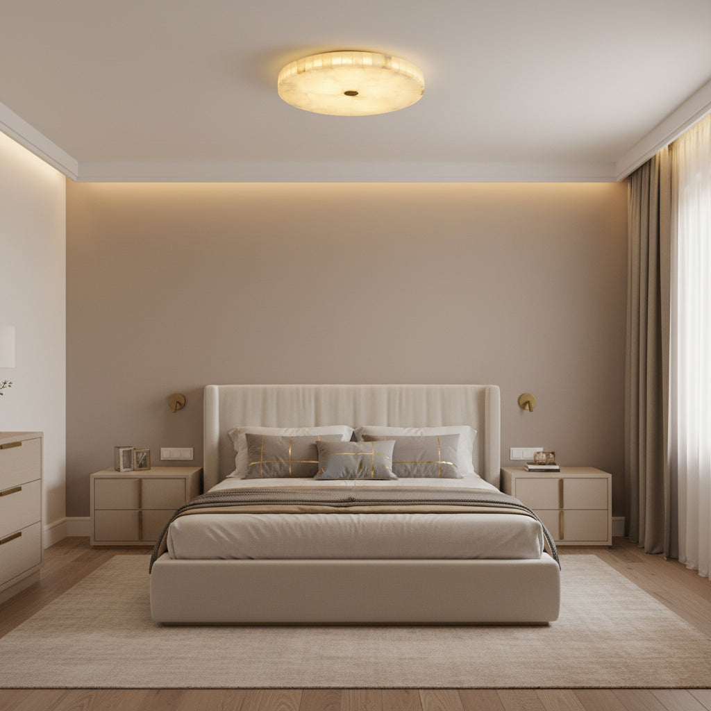 round-mosaic-alabaster-ceiling-lamp