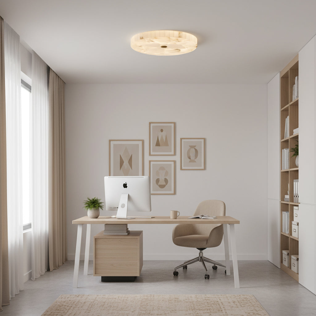 round-mosaic-alabaster-ceiling-lamp