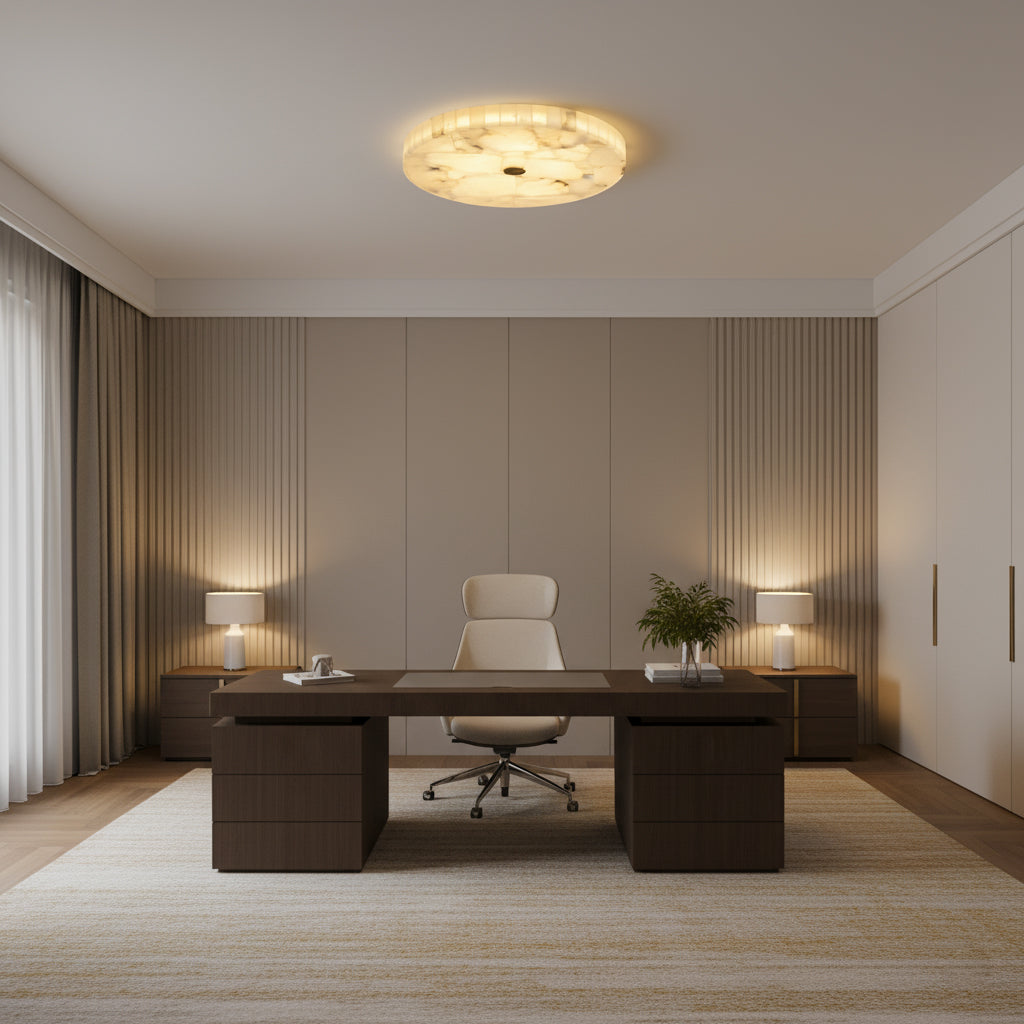 round-mosaic-alabaster-ceiling-lamp