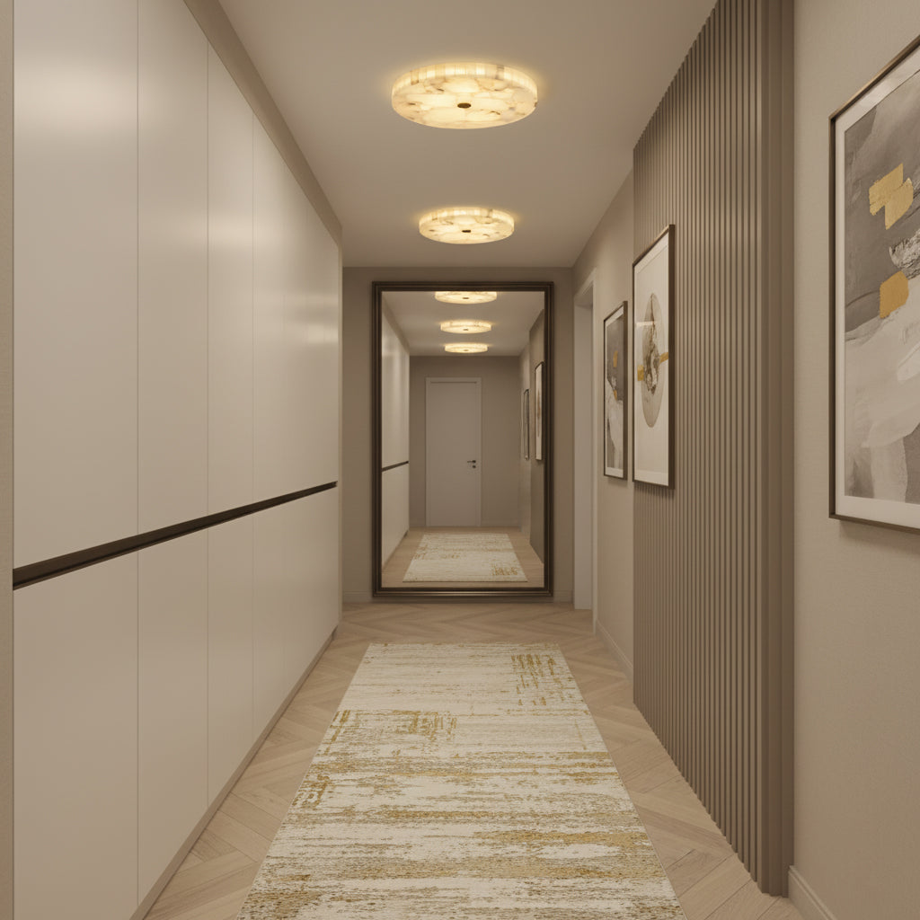 round-mosaic-alabaster-ceiling-lamp