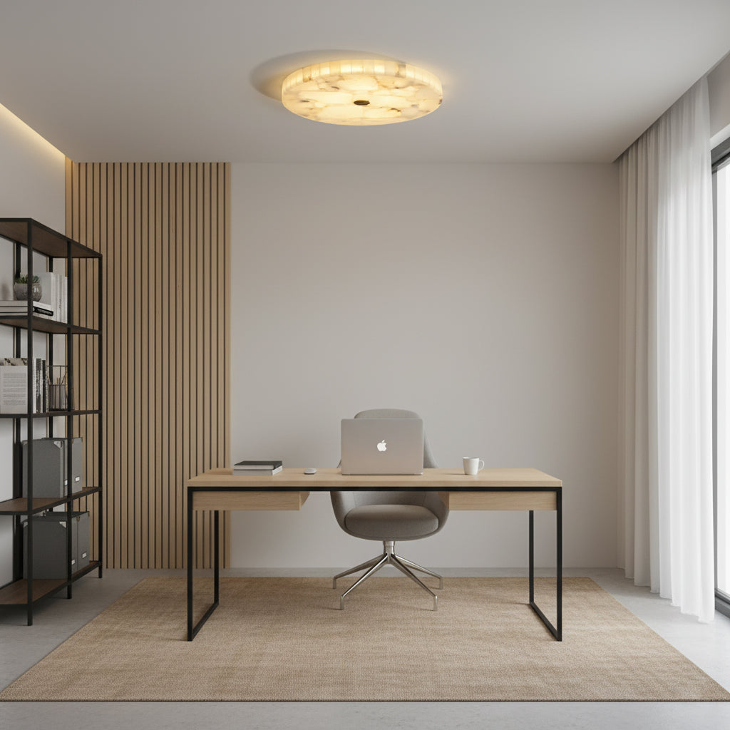 round-mosaic-alabaster-ceiling-lamp