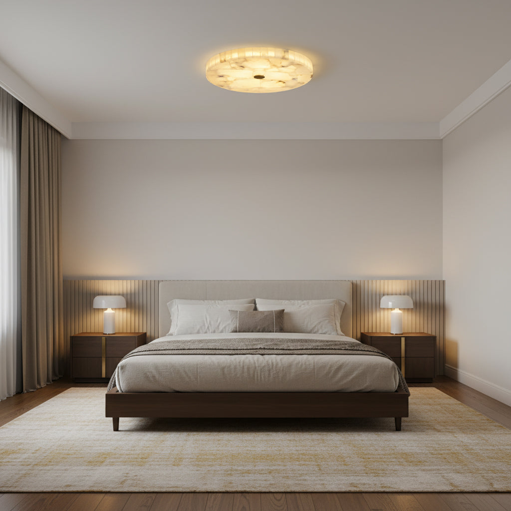 round-mosaic-alabaster-ceiling-lamp