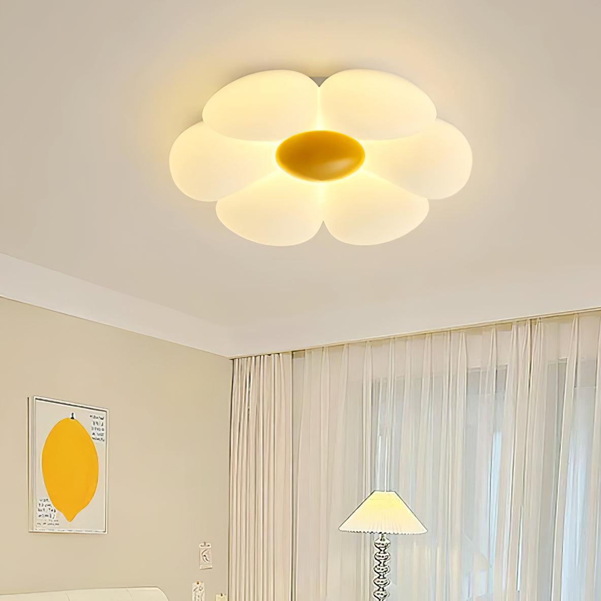 Six Leaf Flower Kids Room Ceiling Lamp