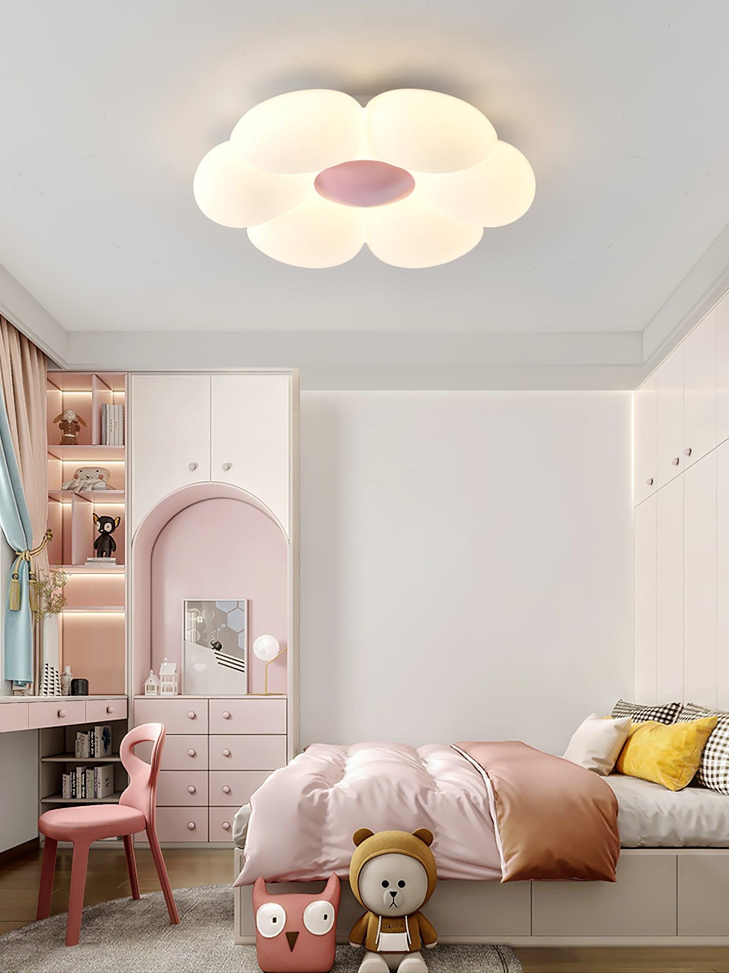 Six Leaf Flower Kids Room Ceiling Lamp