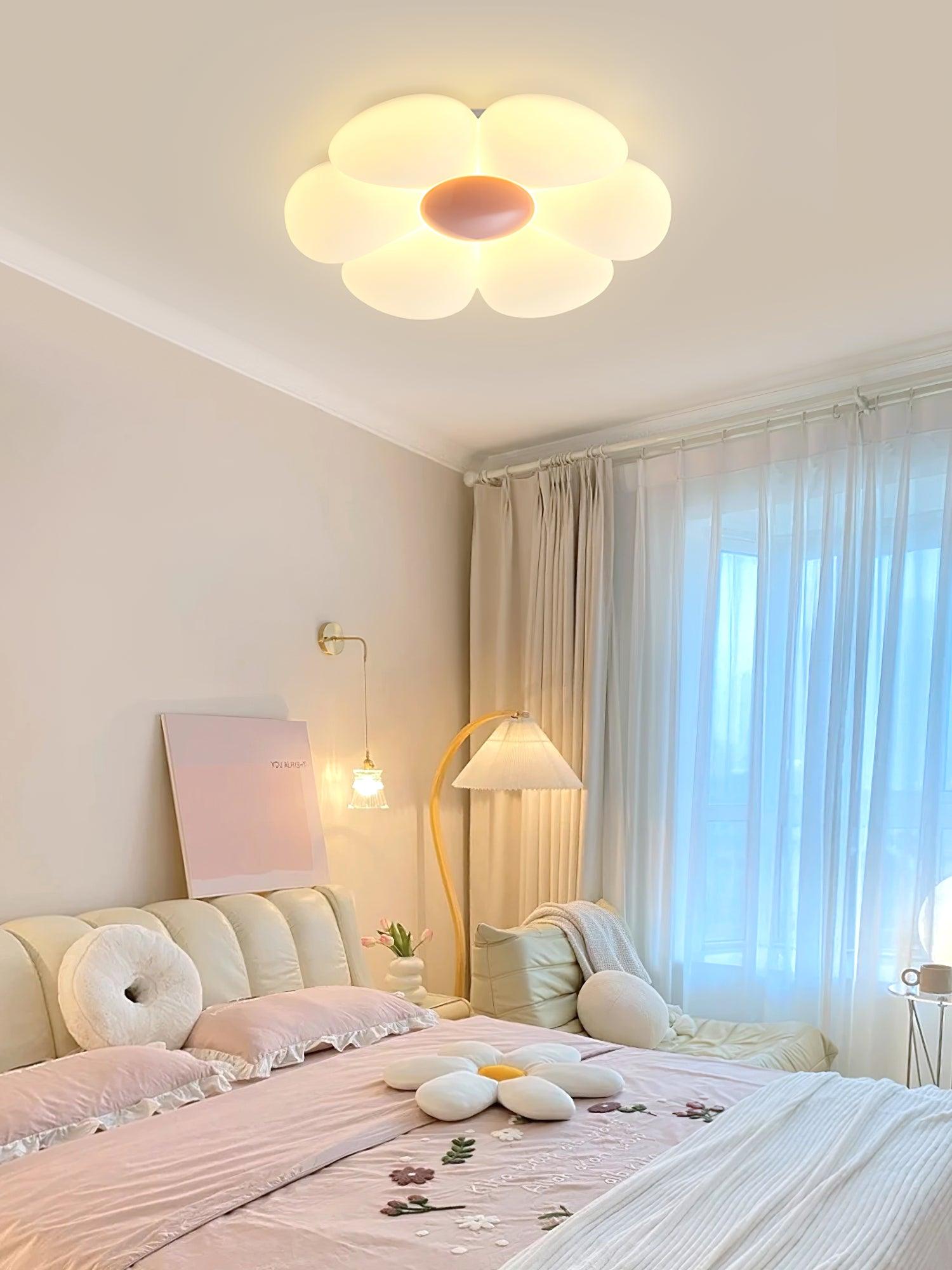 Six Leaf Flower Kids Room Ceiling Lamp