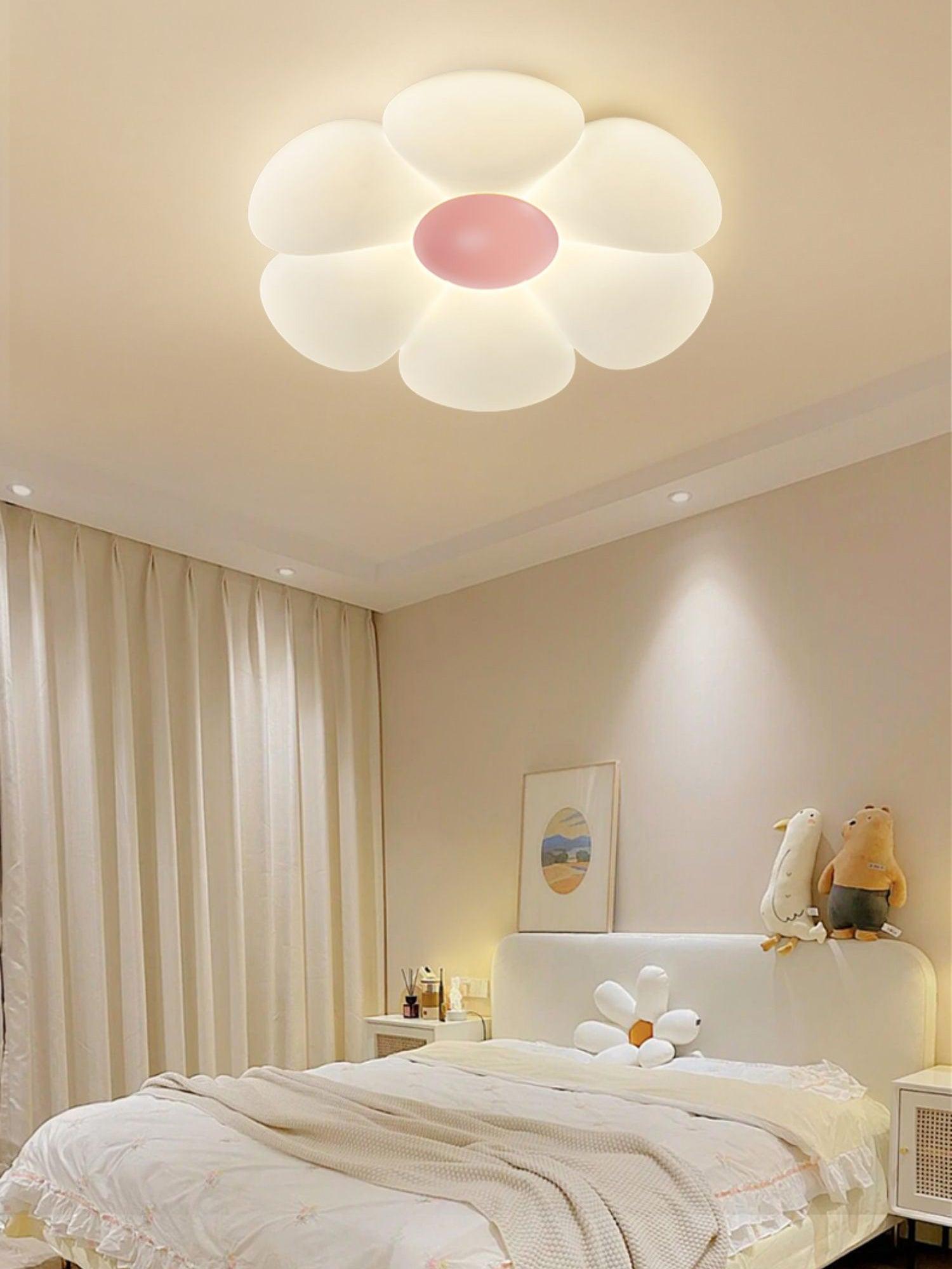 Six Leaf Flower Kids Room Ceiling Lamp