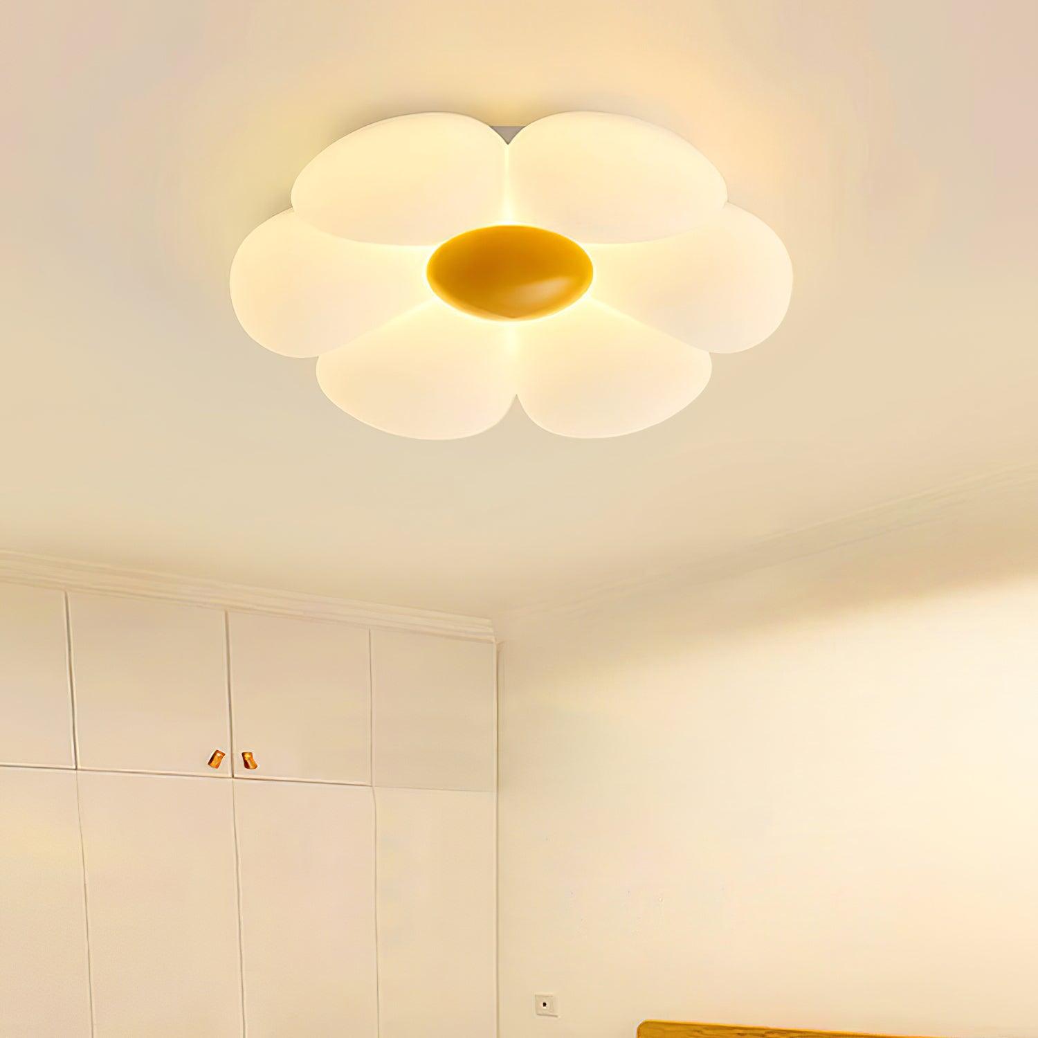 Six Leaf Flower Kids Room Ceiling Lamp