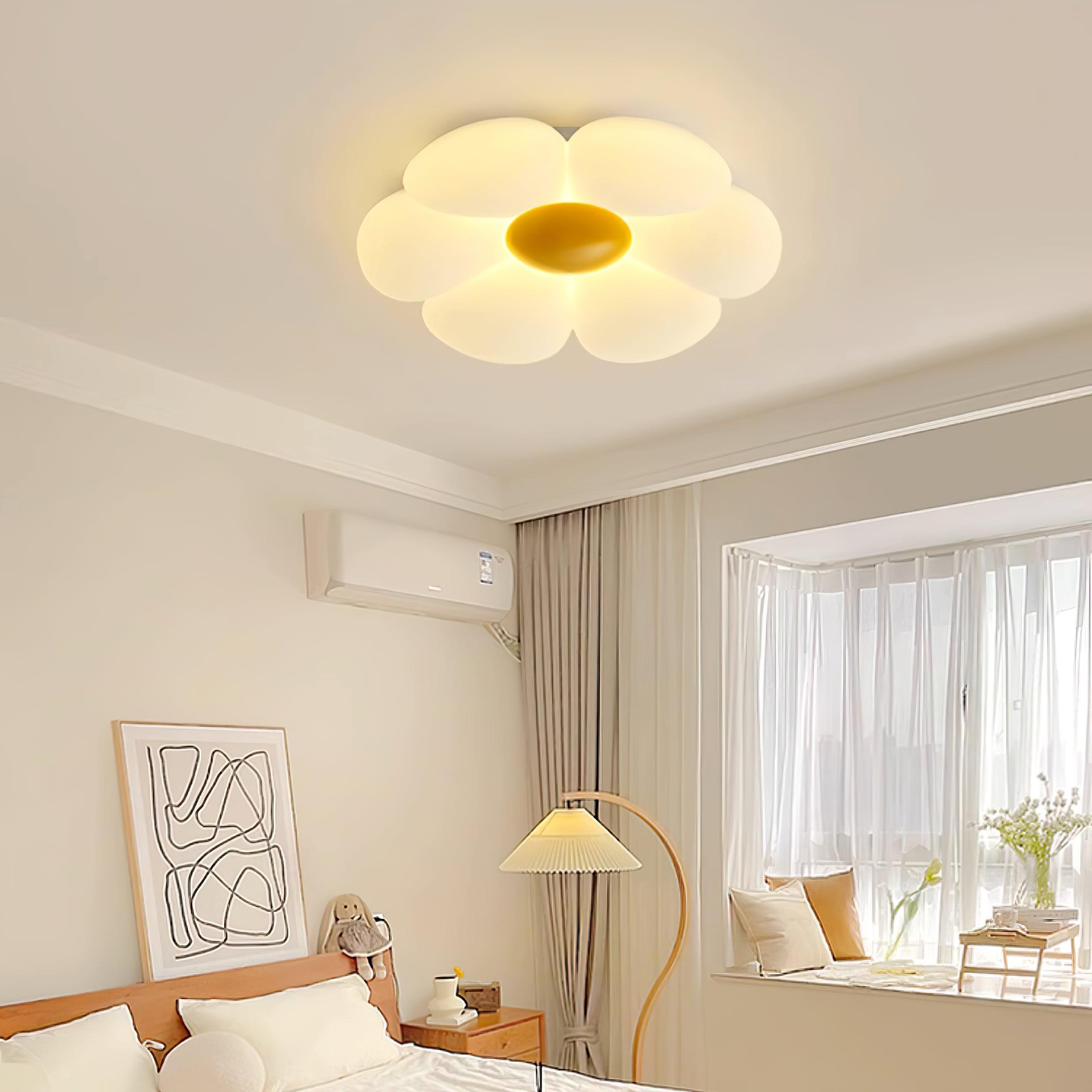 Six Leaf Flower Kids Room Ceiling Lamp
