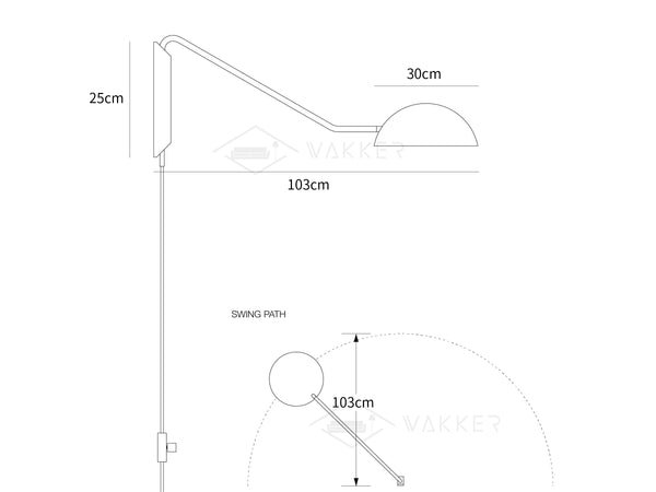 Swing Dome Wall Light