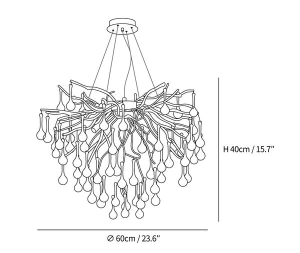 Chandelier size diagram 1