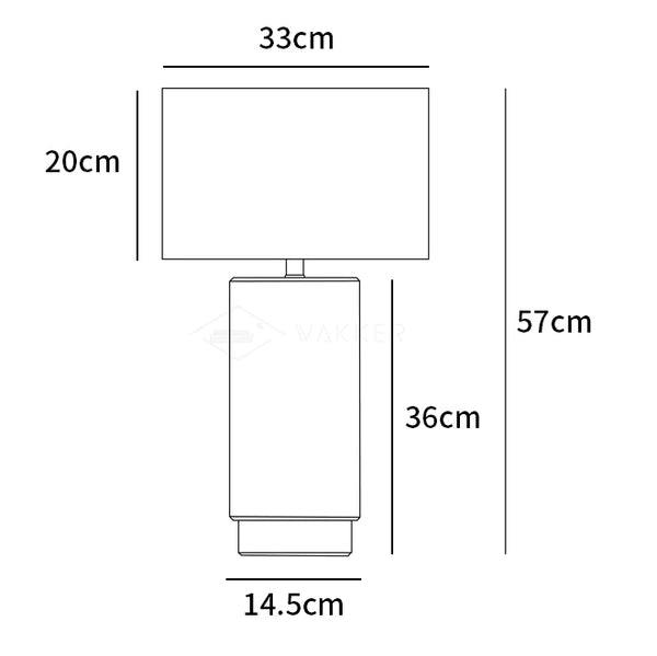 MINIHOUZZ Table Lamp Dimensions