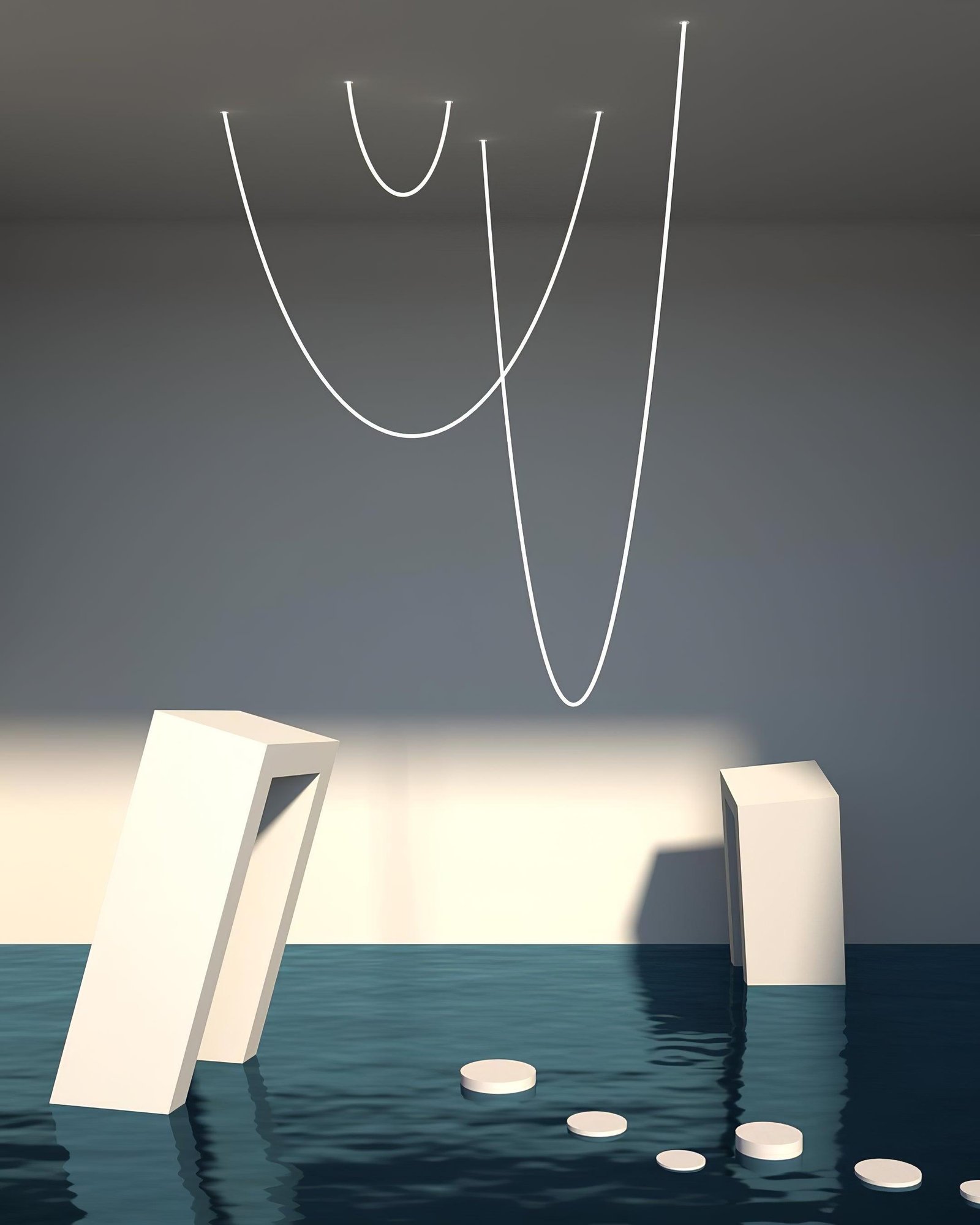 Flexible Curve Line Pendant Lamp