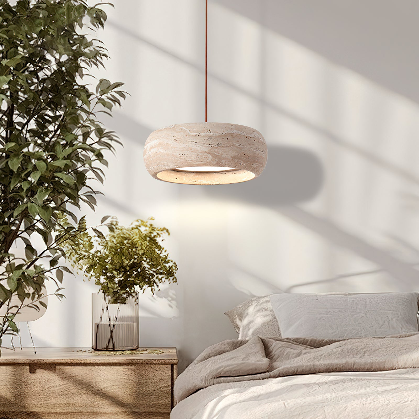 travertine-drum-pendant-lamp