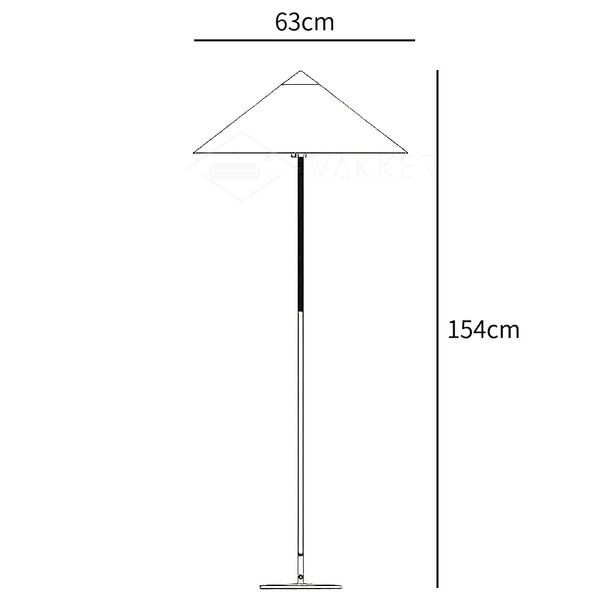 MINIHOUZZ 9602 Rattan and Fabric Floor Lamp