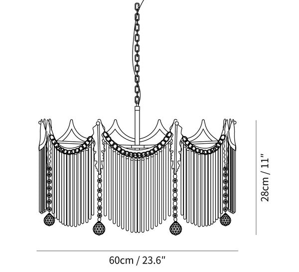 Vacarro Chandelier 8 Heads