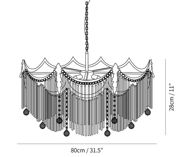 Vacarro Chandelier 12 Heads