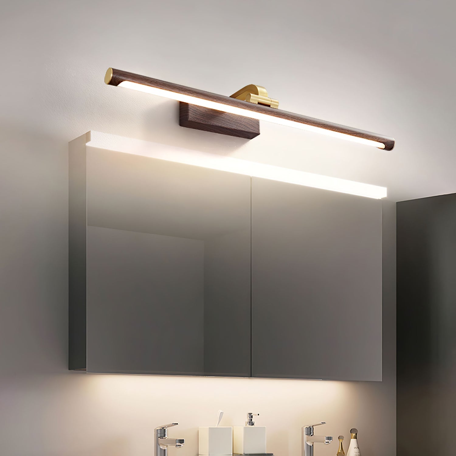 Walnut Linear Led Wall Light