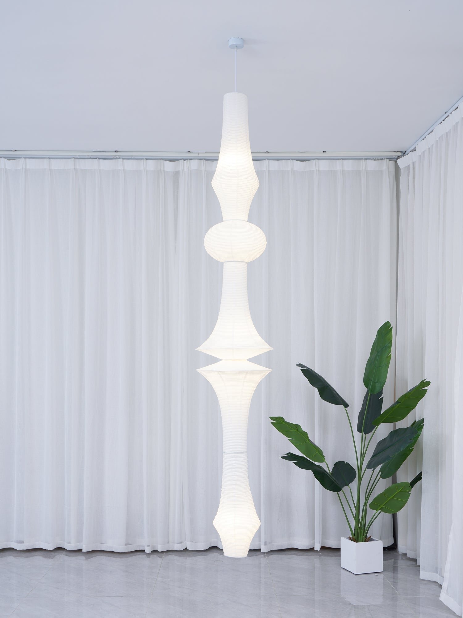 Rice Paper E Pendant Light