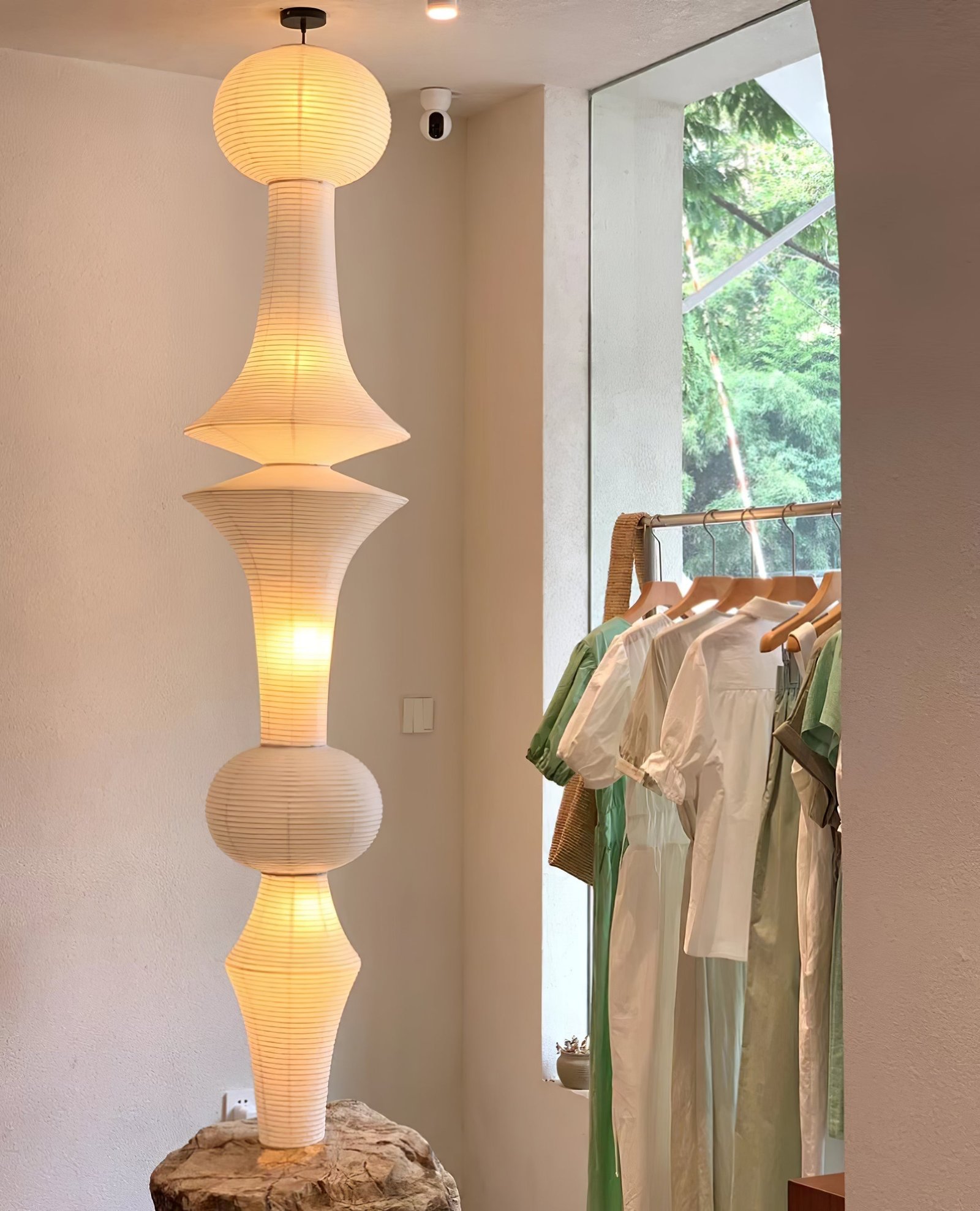 Rice Paper E Pendant Light