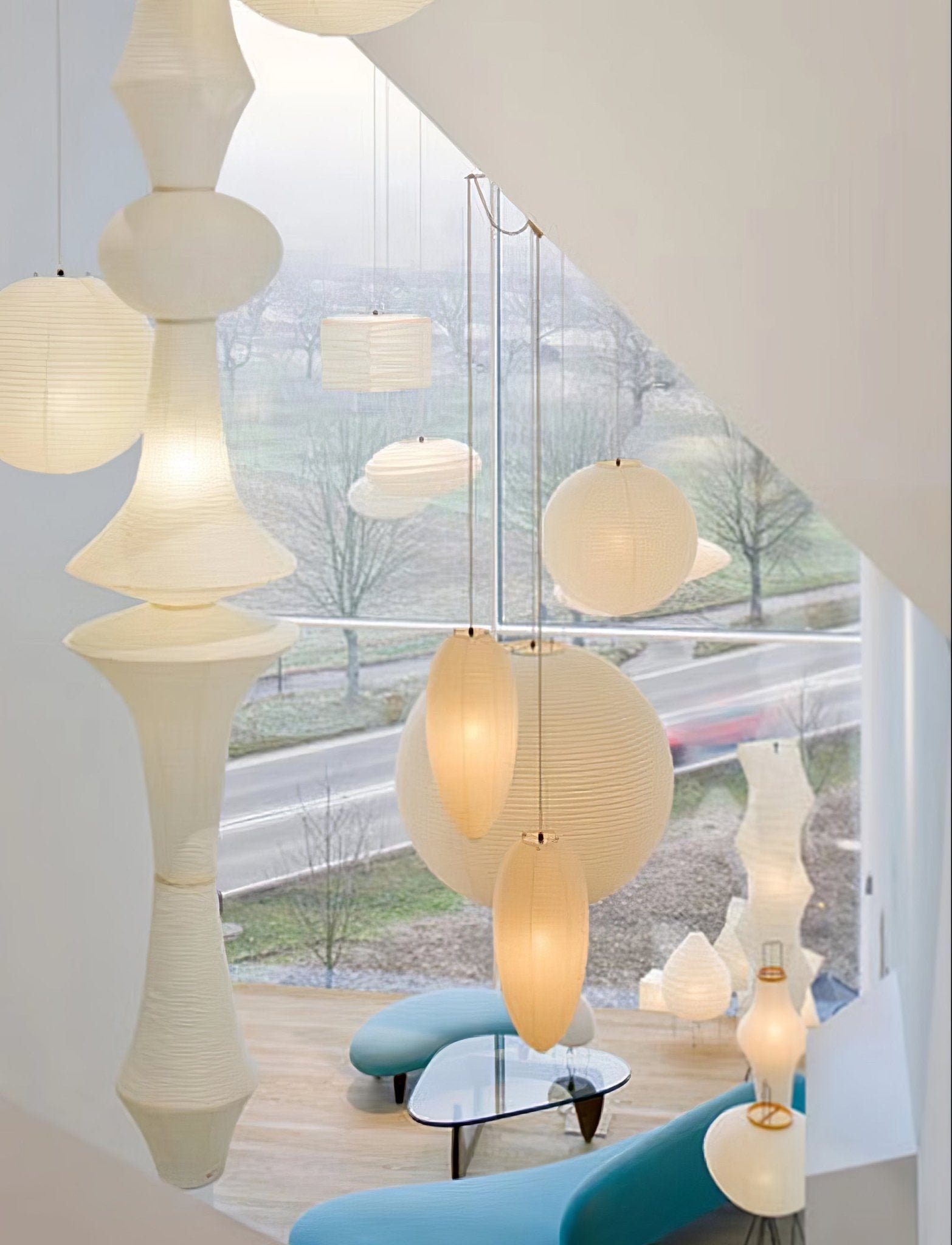 Rice Paper E Pendant Light