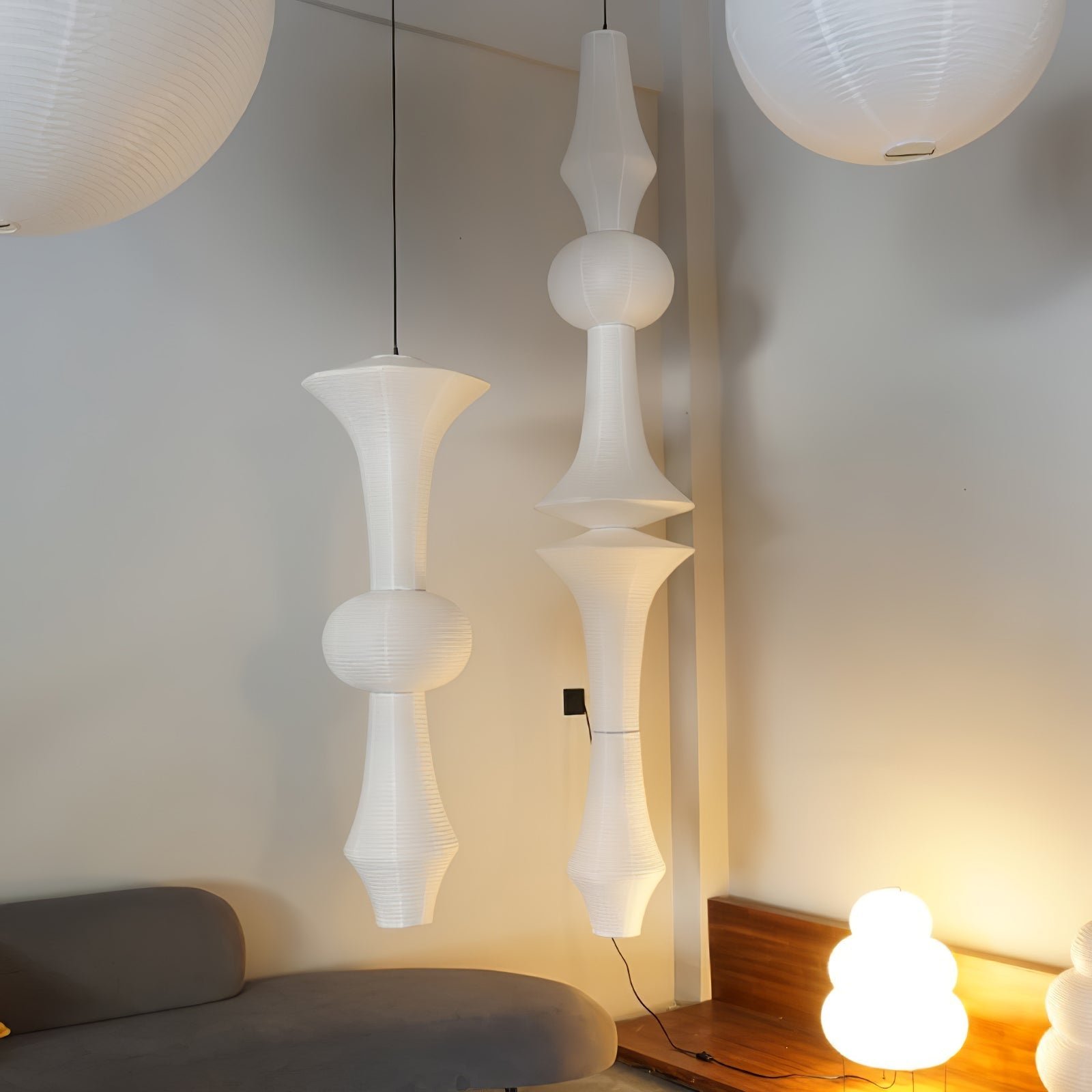 Rice Paper E Pendant Light