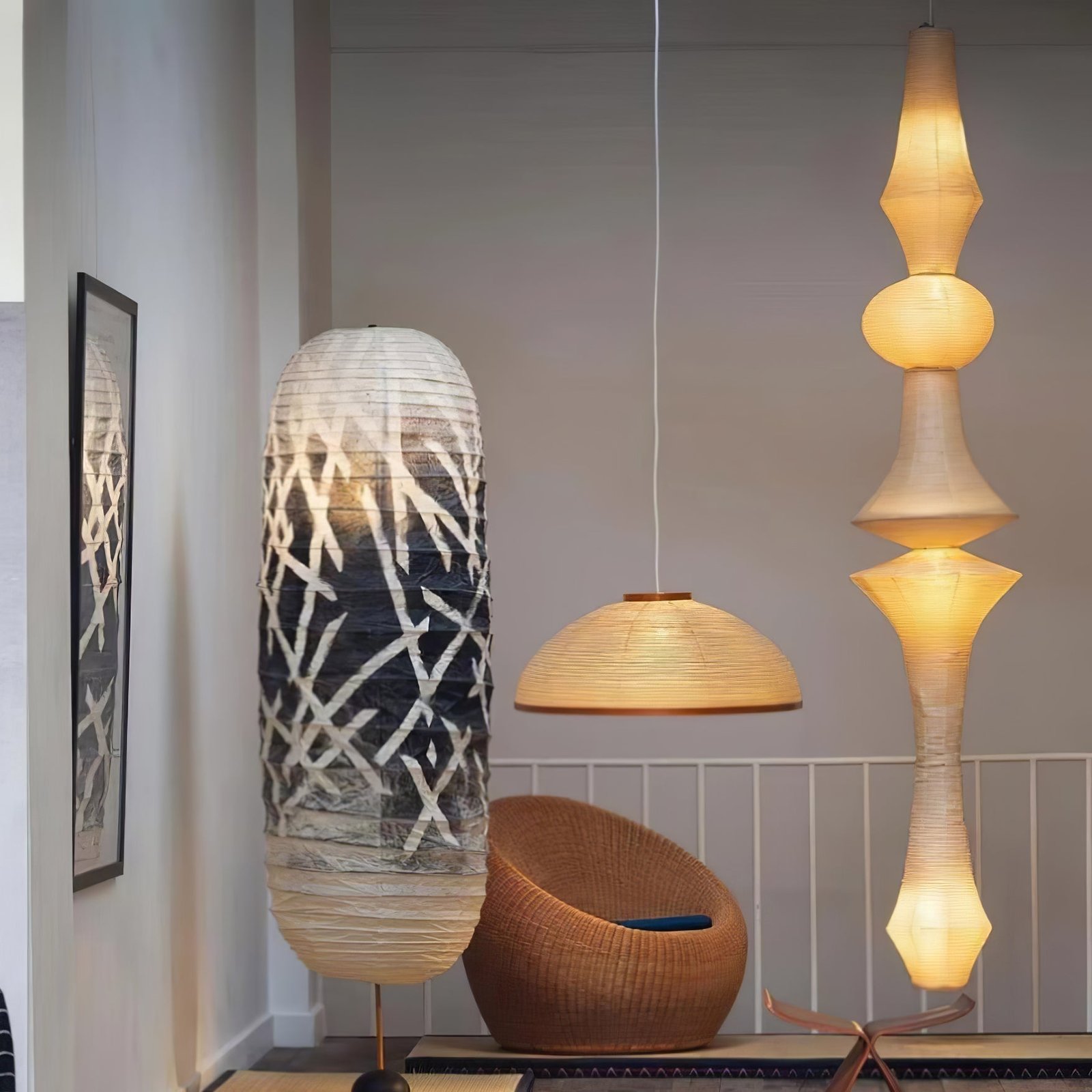 Rice Paper E Pendant Light