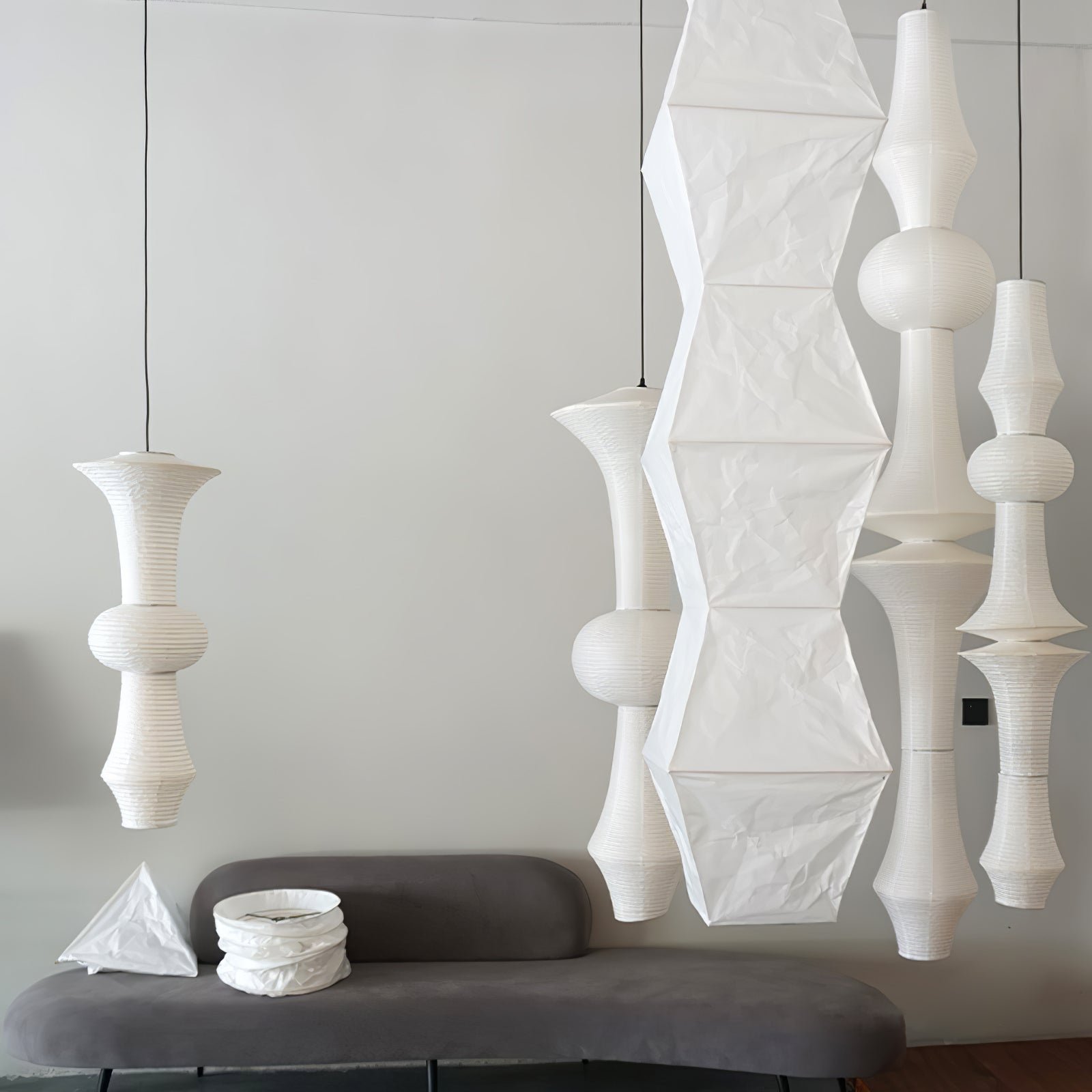 Rice Paper E Pendant Light