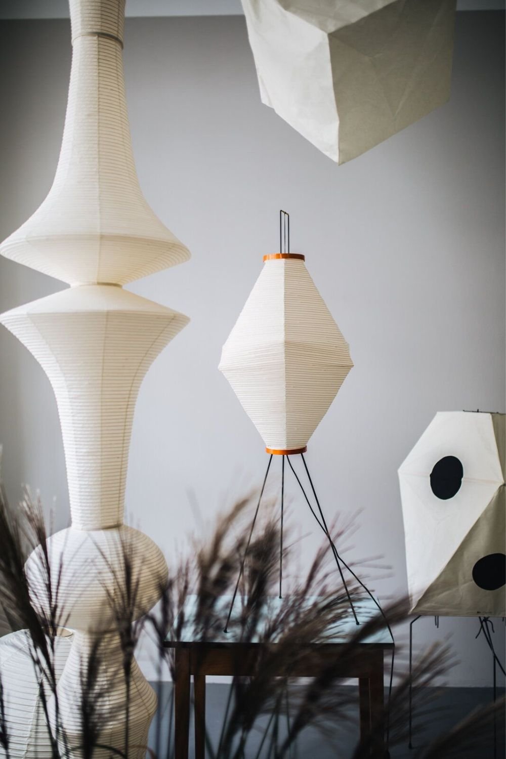 Washi Paper E Pendant Swag Light