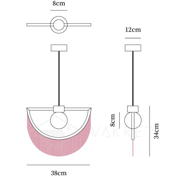 Wink Pendant Light Dimensions