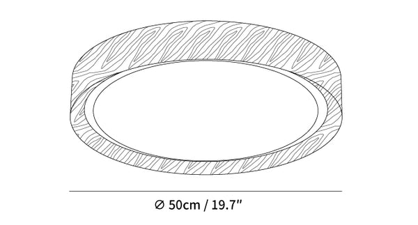 Wood Grain Round Ceiling Lamp Size B